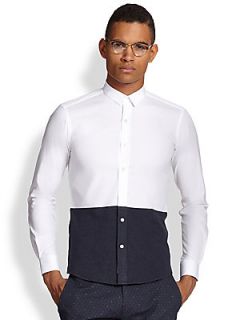 Bespoken Willoughby Colorblock Sportshirt   White Navy