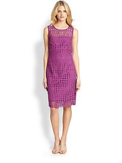 Weekend MaxMara Helga Crochet Overlay Dress   Purple
