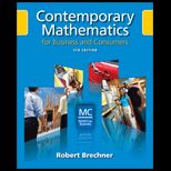 Contemporary Mathematics for Business and Consumers   With CD