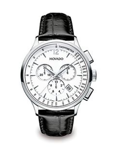Movado Circa Chronograph Watch   Black Silver