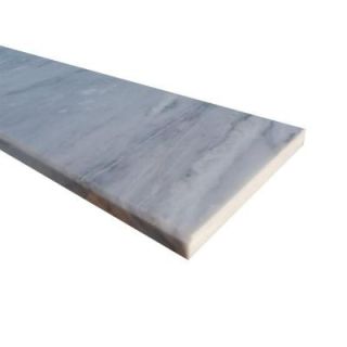 MS International White Single Bevelled Threshold 6 in. x 54 in. Polished Marble Floor and Wall Tile THD1WH6X54SB