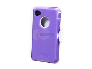 Otter Box White Plastic / Purple Silicone Defender Series Case For iPhone 4 AT&T (APL2 I4XXX B3 E4OTR)