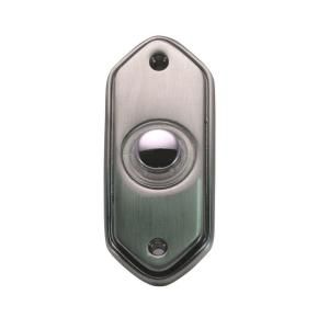 IQ America Wired Lighted Doorbell Push Button   Pewter DP 1212A