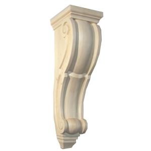 Foster Mantels Classic 7.5 in. x 8.5 in. x 26.5 in. Unfinished Maple Corbel C121MP