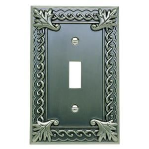 Atlas Homewares Venetian Collection 1 Gang 1 Toggle Wall Plate   Pewter VST P