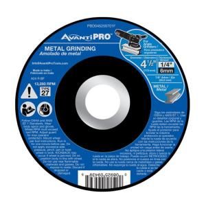 Avanti Pro 4 1/2 in. x1/4 in. x7/8 in. Metal Grinding Disc with Wheel Depressed Center Type 27 PBD045250701F