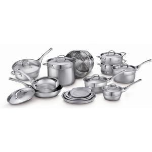 DeLonghi 17 pc. Stainless Steel Cookware Set Genoa Pattern DISCONTINUED CS 17GE