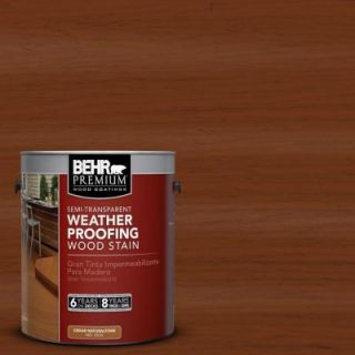 BEHR Premium 1 gal. #ST 130 California Rustic Semi Transparent Weatherproofing Wood Stain 507701