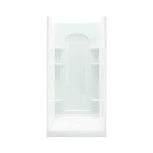 Sterling Plumbing Ensemble 36 in. x 72 1/2 in. One Piece Direct to Stud Shower Back Wall in White 72202100 0