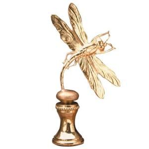 Mario Industries Polished Brass Dragonfly Lamp Finial DISCONTINUED B335