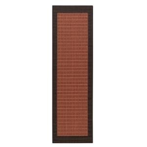 Home Decorators Collection Checkered Field Terra Cotta 2 ft. 3 in. x 7 ft. 10 in. Runner 2881550860
