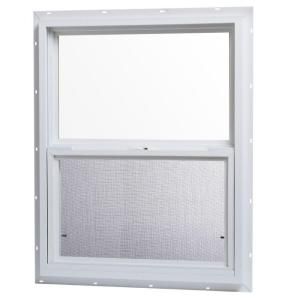 TAFCO WINDOWS Single Hung Vinyl Windows, 24 in. x 30 in., White, with Single Glass and Screen VSH2430OP