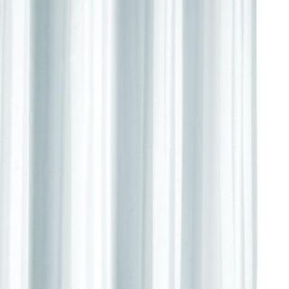 Croydex 70 7/8 in. Regency Stripe Textile with Hook Less Shower Curtain in White AF289122YW