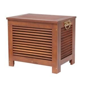 Home Decorators Collection 19.5 in. H x 22.5 in. W x 17 in. D 30 qt. Eucalyptus Wood Patio Cooler DISCONTINUED 1371510920
