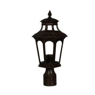 Acclaim Lighting Newcastle Collection Post Mount 1 Light Outdoor Black Coral Light Fixture 9517BC