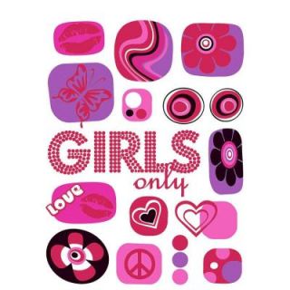 Freestyle 27 in. x 19 in. Girls Only Wall Decal FS17006