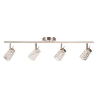 Globe Electric Lux Collection 4 Lamp Brushed Steel Track Lighting Fixture 58525
