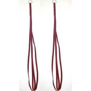 Primitive Planters 36 in. Burgundy Fabric Plant Hangers (2 Pack) 2671