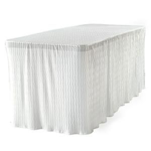 The Folding Table Cloth 6 ft. White Table Cloth Made for Folding Tables 3072WHT