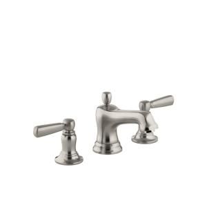 KOHLER Bancroft 8 in. Widespread 2 Handle Low Arc Bathroom Faucet in Vibrant Brushed Nickel K 10577 4 BN