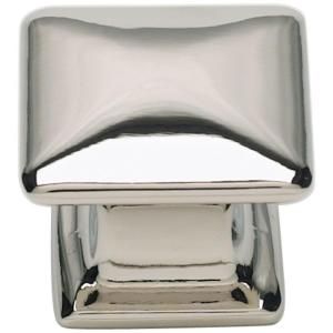 Atlas Homewares Alcott Collection 1 1/4 in. Polished Nickel Square Cabinet Knob 322 PN