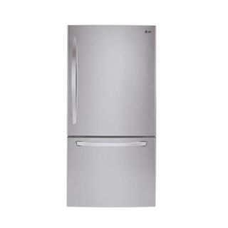 LG Electronics 24 cu. ft. Bottom Freezer Refrigerator in Stainless Steel LDC24370ST