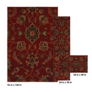 Mohawk Canton Red 8 ft. x 10 ft. 3 Piece Rug Set 335229