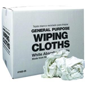 20 lbs. Box White Recycled Rags 7402 25