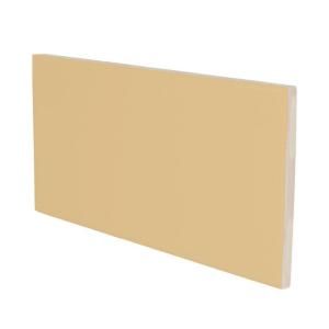 U.S. Ceramic Tile Color Collection Bright Camel 3 in. x 6 in. Ceramic Surface Bullnose Wall Tile DISCONTINUED 748 S4639