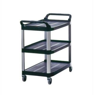 Rubbermaid Commercial Products Utility Cart with Swivel Casters, Black RCP 4091 BLA