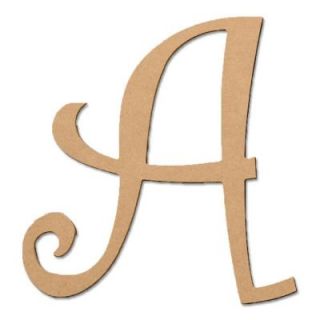 Design Craft MIllworks 8 in. MDF Curly Wood Letter (A) 47216