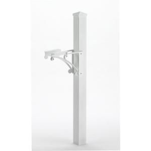 Whitehall Products Superior Post and Brackets with Cap in White 15993