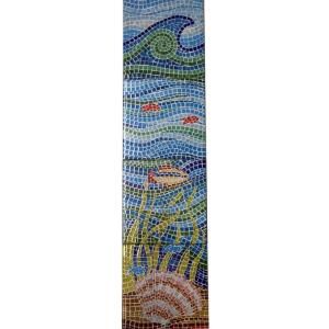 imagine tile Under the Sea 8 in. x 32 in. Ceramic Mural Extension Wall Tile (1.8 sq. ft. / case) 3402ES08