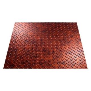 Fasade 4 ft. x 8 ft. Diamond Plate Moonstone Copper Wall Panel S66 18