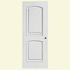 Masonite Palazzo Bellagio Smooth 2 Panel Arch Top Solid Core Primed Composite Prehung Interior Door 108871