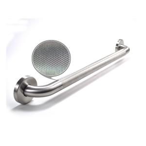 WingIts Premium Series 30 in. x 1.25 in. Diamond Knurled Grab Bar in Satin Stainless Steel (33 in. Overall Length) WGB5SSKN30