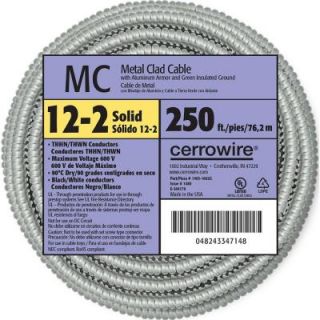 Cerrowire 250 ft. Coil 12 2 MC Aluminum Cable 1483 1602G