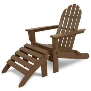 Trex Outdoor Furniture Cape Cod Tree House 2 Piece Folding Adirondack Patio Set TXS116 1 TH