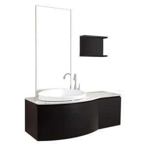Virtu USA Isabelle 48 in. Single Basin Vanity in Espresso with Marble Vanity Top in White Arabescato and Mirror ES 1048 AM ES