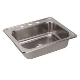 Elkay Celebrity Top Mount Stainless Steel 25x21 1/4x6 7/8 Single Bowl Kitchen Sink CR25213