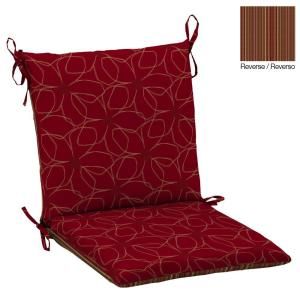 Hampton Bay Reversible Chili Stitch Mid Back Outdoor Chair Cushion DISCONTINUED JC20552A 9D1