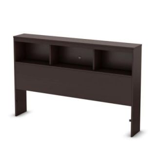 South Shore Furniture Spectra Full Bookcase Headboard in Chocolate 3259093