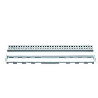 Schluter Kerdi Line Brushed Stainless Steel 48 in. Metal Perforated Drain Grate Assembly KLB19EB120