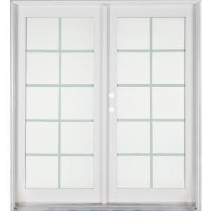 Ashworth Professional Series 72 in. x 80 in. White Aluminum/Wood French Patio Door PRO6068SP10LTPIWSTNK