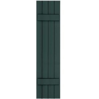 Winworks Wood Composite 15 in. x 64 in. Board and Batten Shutters Pair #638 Evergreen 71564638