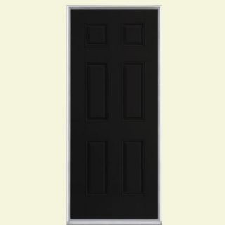 Masonite 6 Panel Painted Smooth Fiberglass Entry Door with No Brickmold 21108