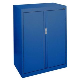 Sandusky System Series 30 in. W x 42 in. H x 18 in. D Counter Height Storage Cabinet with Fixed Shelves in Blue HF2F301842 06