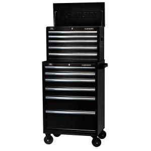 27 in. W 11 Drawer Tool Chest and Cabinet Set H5CH2 + H6TR3