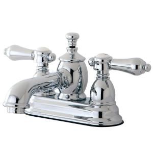 Kingston Brass 4 in. Centerset 2 Handle Mid Arc Bathroom Faucet in Polished Chrome HKS7001BAL