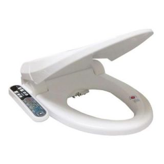 SmartBidet Electric Bidet Seat for Elongated Toilets in White SB 2000